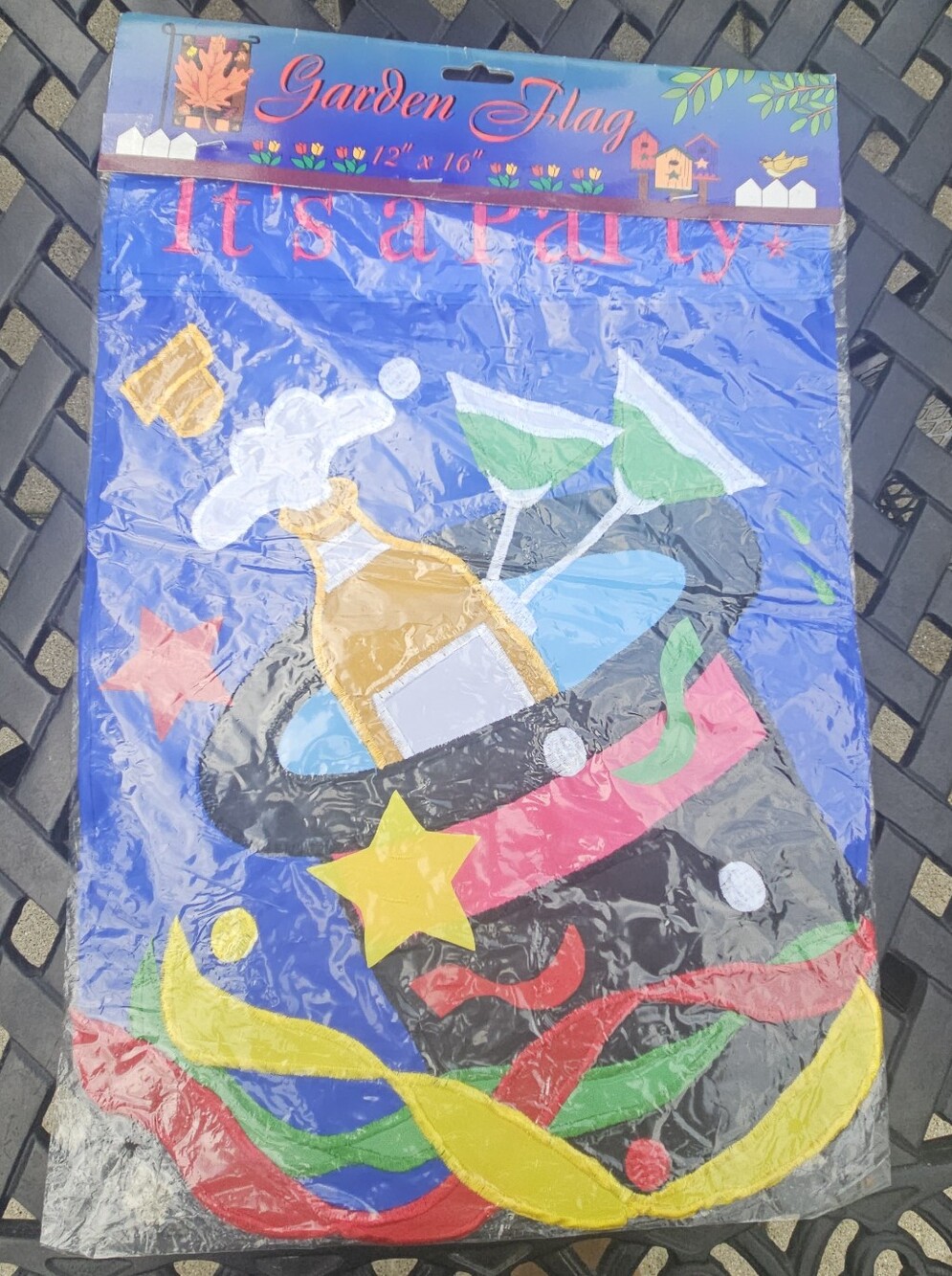 It's A Party Small Garden Flag